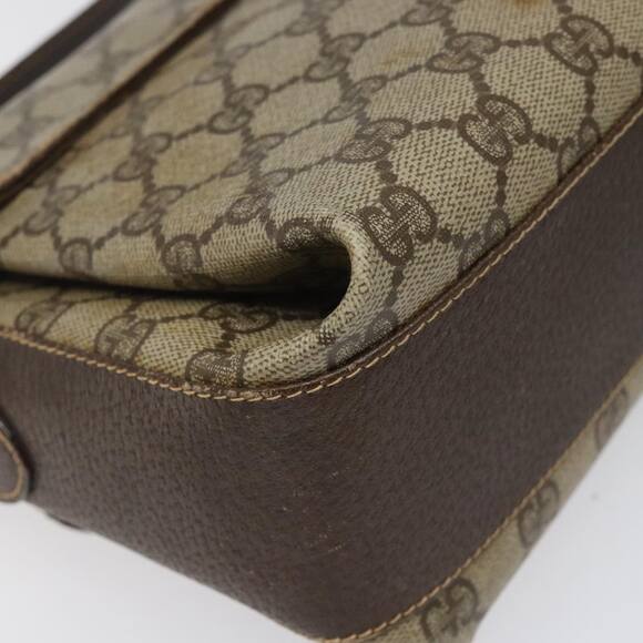GUCCI GG Supreme Web Sherry Line Shoulder Bag Pvc Beige Red Green - Picture 13 of 16